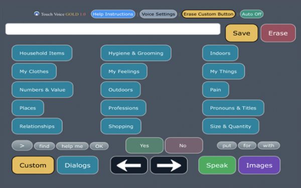 Touch Voice screen