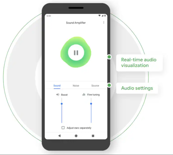 Sound Amplifier on a smartphone